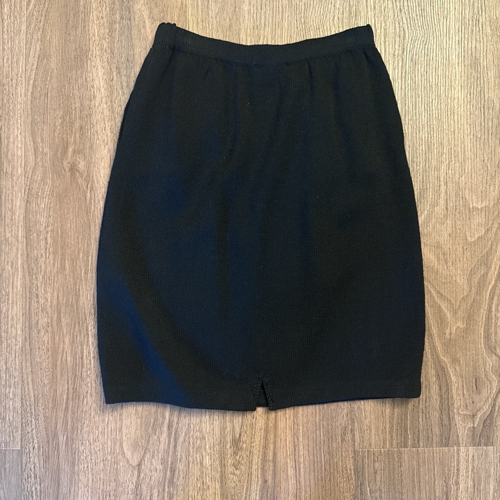 St. John vintage pocket skirt Elegant Black Women's - Picture 4 of 7